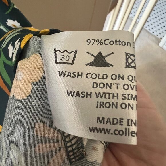 MODCLOTH x COLLECTIF Bustling Blooms Green Demira Floral Swing Dress US10 UK14 - Picture 7 of 8